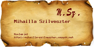 Mihailla Szilveszter névjegykártya